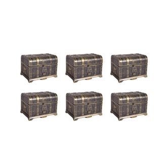 OEM Adecuado Para Decorar 6 Cofres Del Tesoro Pirata, Cajas De Souvenirs, Joyeros De Pl&aacute;stico, Cofres Del Tesoro De Juguete, Decoraciones Para Fiestas, Ta