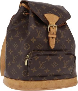 Louis Vuitton Montsouris Monogram Brown Canvas Backpack Bag (Pre-Owned)