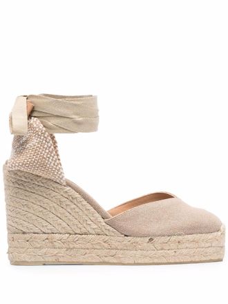 Castaner Chiara espadrilles met sleehak - Beige