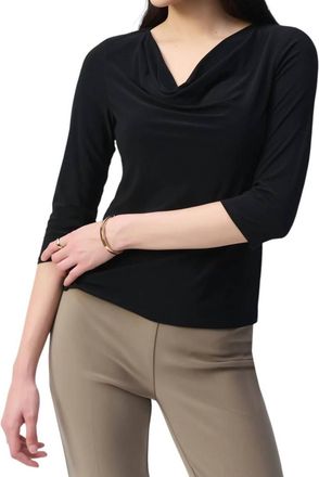 Joseph Ribkoff Cowl Neck Top In Black