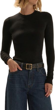 Favorite Daughter The Heritage Long Sleeve Tee in Black at Nordstrom, Size X-Small