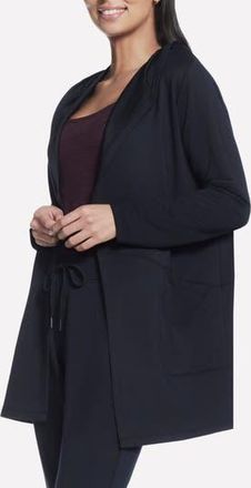 Skechers Restful Hooded Cardigan in Bold Black at Nordstrom Rack, Size Medium