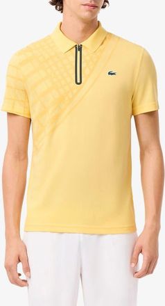 Lacoste Half Zip Polo in Yellow at Nordstrom, Size 6