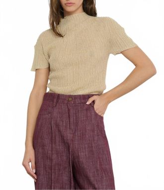 Momoni Mirada Top In Oro Chiaro