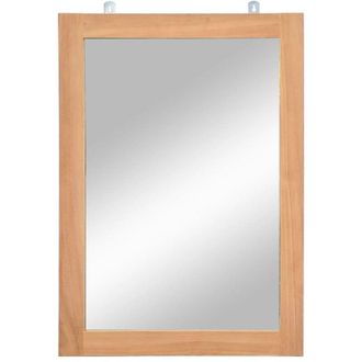 vidaXL Espejo De Pared De Teca Masivo 50x70 Cm
