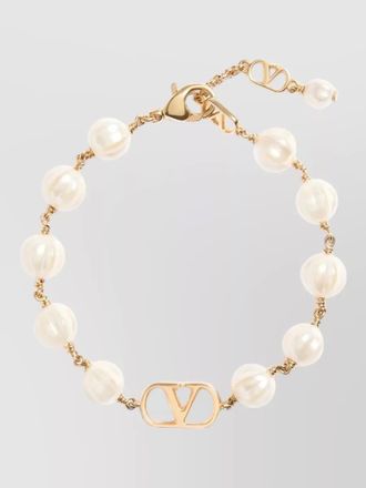 Valentino Garavani vlogo signature bracelet pearls and beads
