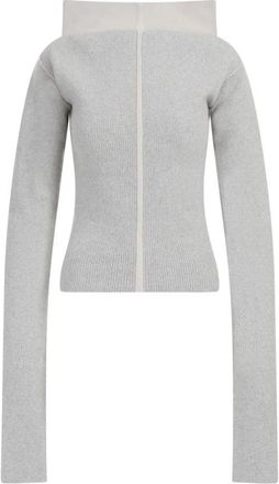 Rick Owens Cowl Pullover - Dames - Cashmere truien - Grijs - M - Kasjmier - Truien & Vesten