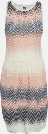 M Missoni Multicolor Zig Zag Knit Sleeveless Mini Dress