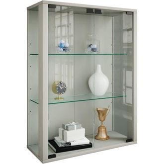 ebuy24 Ebuy24 - Vetrina in vetro vcm sospesa Vetrina vetrina con vetro di sicurezza esg Dimensioni: a. 80 x l. 60 x t. 25 cm Vetrina appesa vetro Moderno e