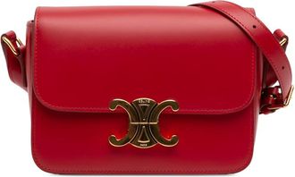 Celine Pre-owned Celine Teen Shiny Calfskin Triomphe Crossbody S-SL-1294