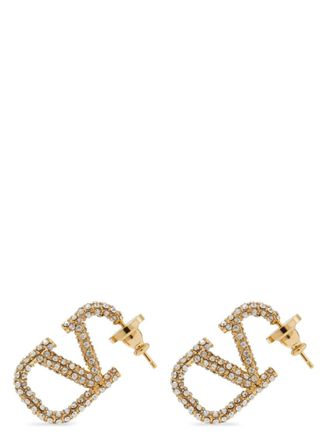 Valentino Garavani Golden Logo Signature Stud Earrings