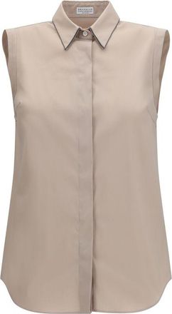 Brunello Cucinelli Beige Cotton Womens Shirt