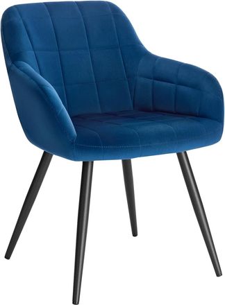 Woltu Woltu - 1 X Sillas De Comedor Nordicas Estilo Vintage Juego De 1 Silla De Cocina Silla Tapizada Con Reposabrazos Tapizadas Terciopelo Estructura De Me