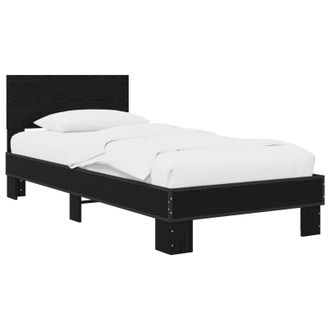 vidaXL Struttura Letto Con Testata Rovere Nero 80 X 200 Cm Vidaxl