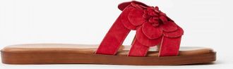 Seychelles Womens Morning Dew Floral Slide Sandals In Red