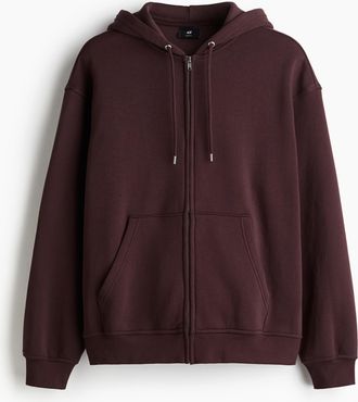H&M Hoodiejacke in Loose Fit - Purple