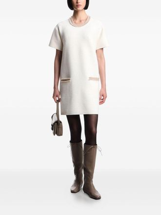 Emporio Armani Womens Short Dress - White Viscose - Size EU 38 (Womens)