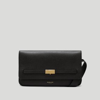 DeMellier The New York Crossbody in Black Small Grain Leather Crossbody bag