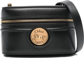 Chloé Womens Horse Medal Leather Shoulder Bag