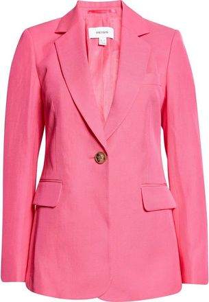 Reiss Charli One-Button Jacket in Pink at Nordstrom, Size 12 Us