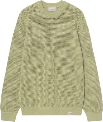 Carhartt Work in Progress Carhartt Wip, Round-neck Knitwear, male, Green, Size: XL Stockton Sweater