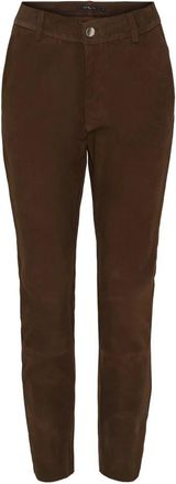 BTF-CPH Pantalones de Ante Tobilleros - Trousers - Mujer - Marr&oacute;n - S