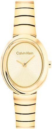 Calvin Klein Ovaal schakelhorloge met gedraaide lunette