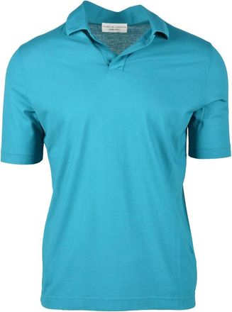 FILIPPO DE LAURENTIIS Turquoise Cotton Regular Polo Shirt