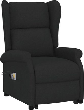 vidaXL Sillón de masaje elevable tela negro Vidaxl