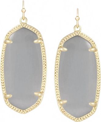 Kendra Scott Womens Elle Earrings In Slate Cats Eye