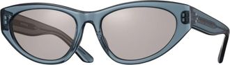 Eyevan 7285 Regina-E Zonnebril - unisex - Zonnebrillen - Blauw - 56 MM - Accessoires