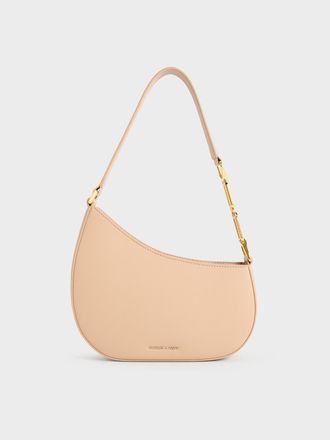 Charles & Keith Agatha Chain-Accent Shoulder Bag
