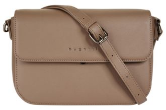 Bugatti Umh&auml;ngetasche BUGATTI ALMATA, Damen, Gr. B/H/T: 25cm x 17cm x 9cm onesize, beige (sand), Kunstfaser, leicht gl&auml;nzend, unifarben, Taschen Umh&auml;ngetasche