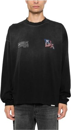 Represent Represent, Tops, Heren, Zwart, XL, Katoen, T-shirt met ronde hals en lange mouwen