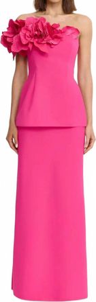 Acler Frant Top And Garlands Skirt Set In Fuschia