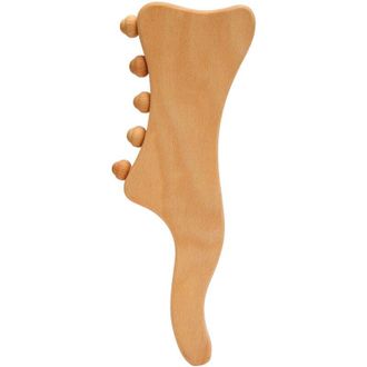 OEM Herramienta Gua Sha De Madera Con 3 Ranuras: Masaje De Espalda Y Cuello, Estimula La Circulaci&oacute;n Sangu&iacute;nea Y Favorece La Relajaci&oacute;n