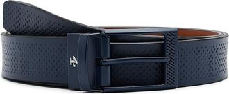 Izod Reversible Perf to Smooth Leather Belt Mens Belts Cognac : XL (42-44)