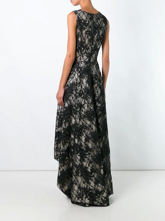 Alice & Olivia v neck high low dress - Black