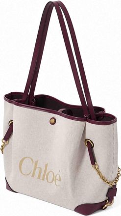 Chlo&eacute; Womens Shoulder Bag Clover Crafty Brown Cotton
