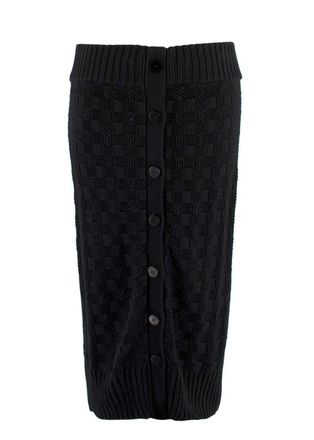Altuzarra Black Knitted Button Down Midi Skirt Size S