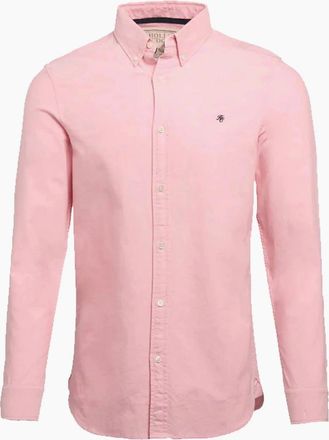 Holland Cooper Mens HOLLAND COOPER CLASSIC OXFORD SHIRT SOFT PINK - Size: 44
