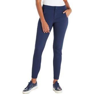 Anatomie Ipant Hybrid Zip Front Slim Fit Pant in Navy at Nordstrom, Size X-Small