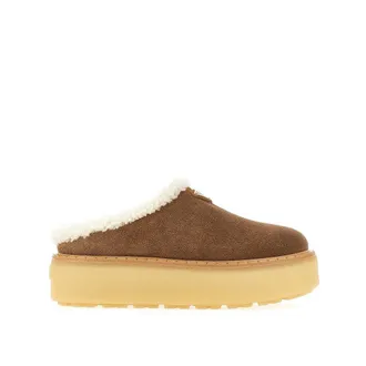 Prada Shearling sabot with triangle logo Woman 36