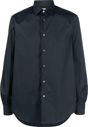 Paul Smith point-collar long-sleeve shirt - men - Cotton/Spandex/Elastane/Nylon - 16 - Blue