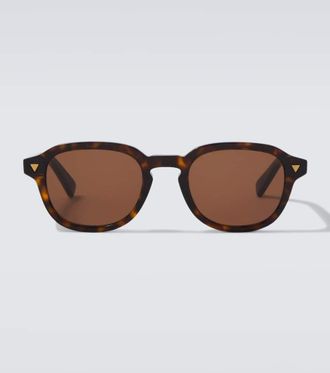 Bottega Veneta Triangle Stud round sunglasses
