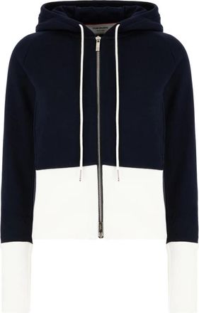 Thom Browne Stijlvolle Sweatshirt voor Mannen - Dames - Vesten met rits - Blauw - S - Katoen - Hoodies & sweatvesten