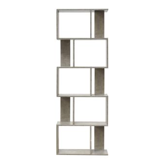 Mobili Rebecca Rebecca Mobili Estanter&iacute;a Moderna De 5 Estantes En Madera Gris Para Sal&oacute;n Oficina