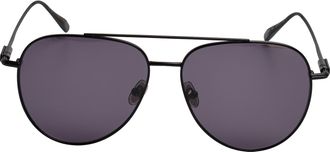 Ferragamo Mens Metal Pilot Style Sunglasses SF308S - Black - One Size