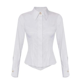 Elisabetta Franchi Dames, Blouses & Shirts, Wit, Maat: XL