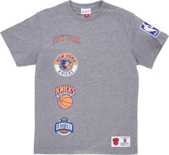 Mitchell & Ness NY Knicks T-shirt Grijs Heather - Heren - T-shirts - Grijs - L - Katoen - Tops